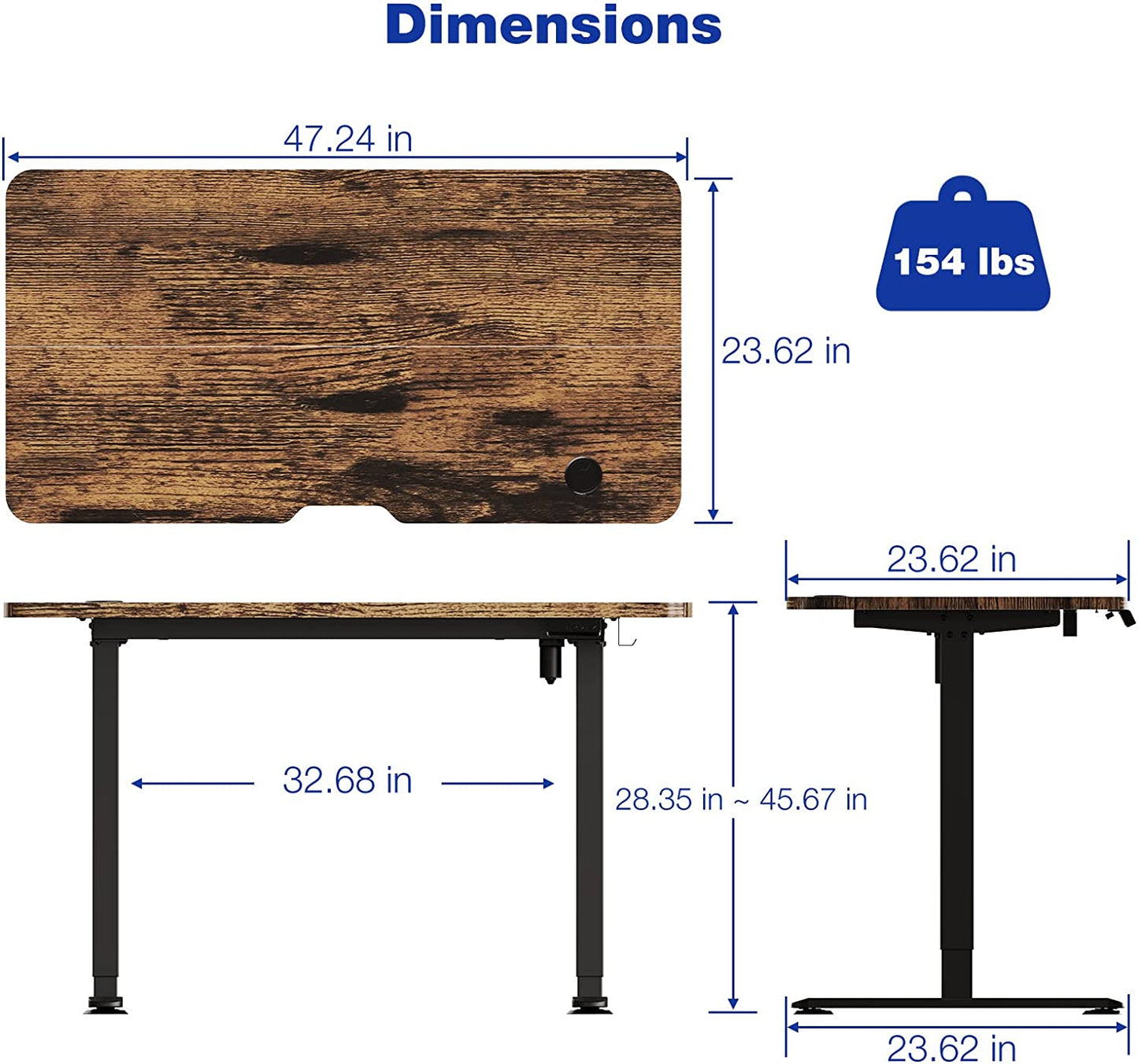 ZIMILAR Motorized Standing Desk
