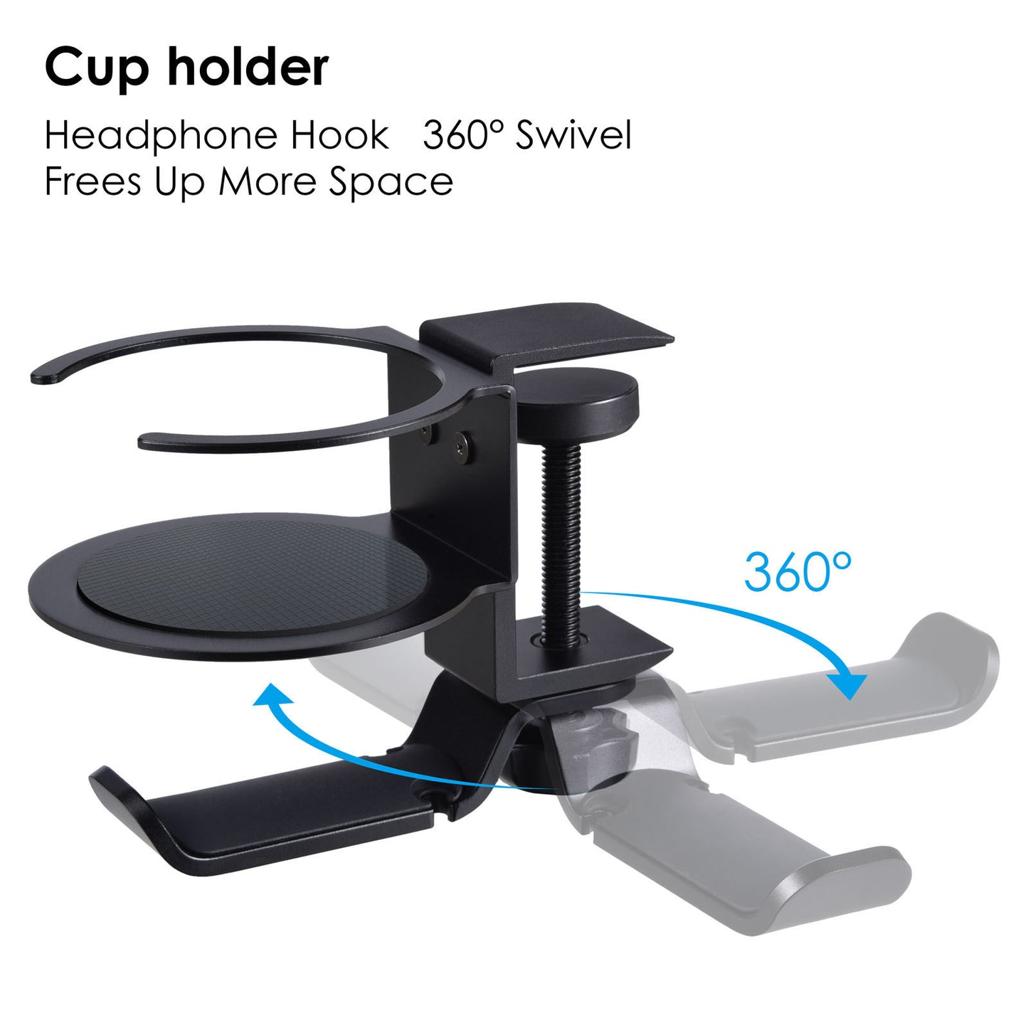 2 In 1 Cup Holder and Headphone Hanger