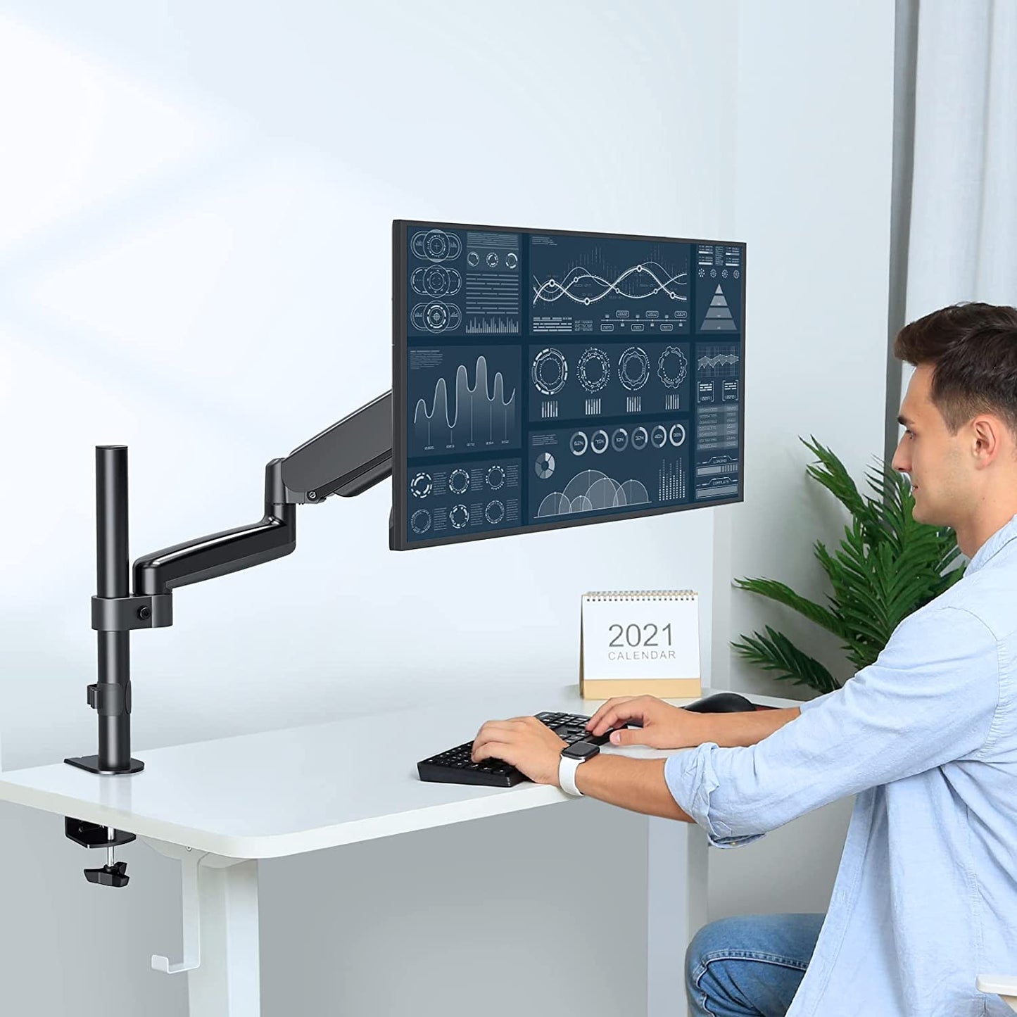 Monitor Mount with Gas Spring Arm