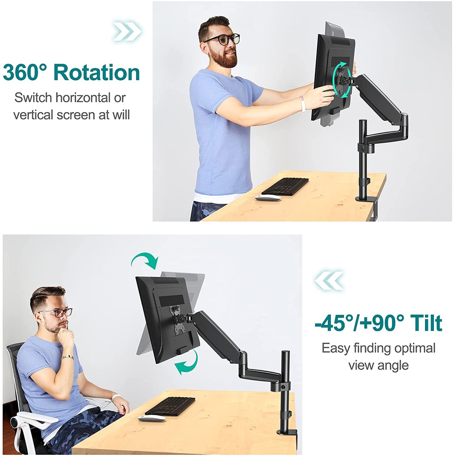 Monitor Mount with Gas Spring Arm