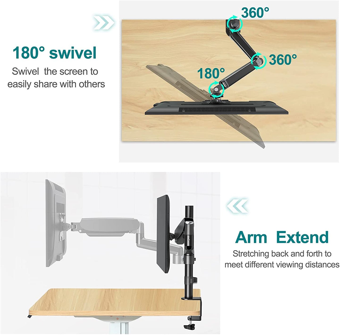 Monitor Mount with Gas Spring Arm