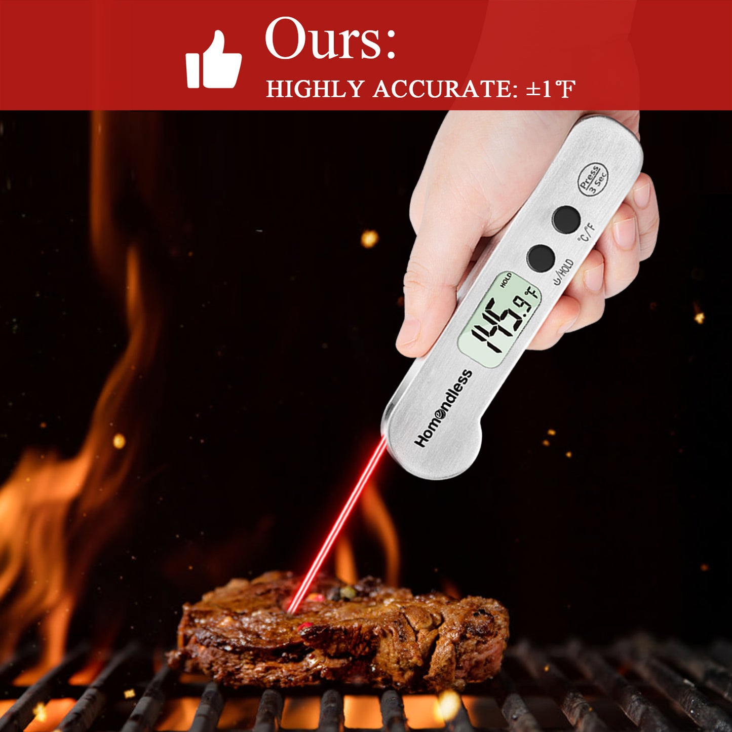 Silver Meat Thermometer