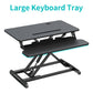 desk riser with a large keyboard tray Black