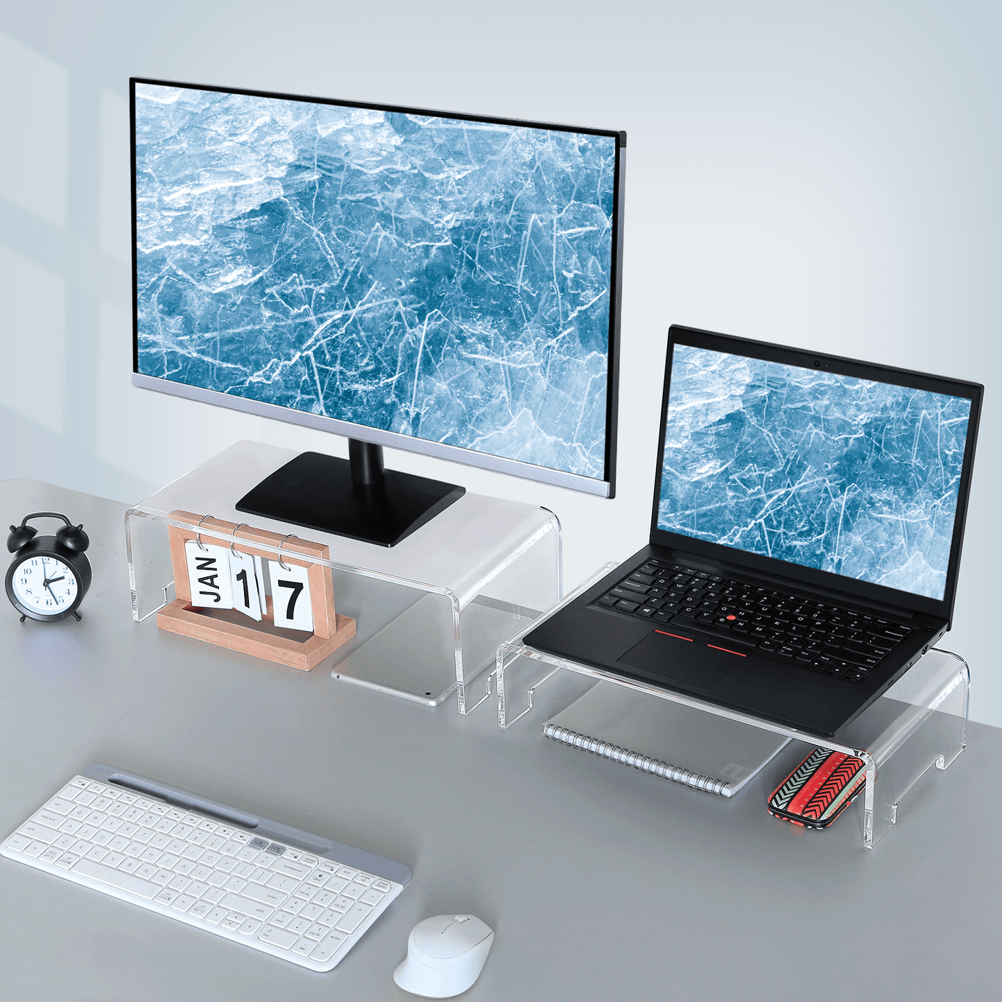 acryliclaptop stand for desk organization
