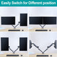 Dual Arms monitor mount switch monitor to portrait or lanscape direction