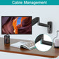 Single Arm monitor wall mount with cable management