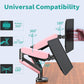 Dual Arms pink monitor arm mount with rotation, tilt and swivel
