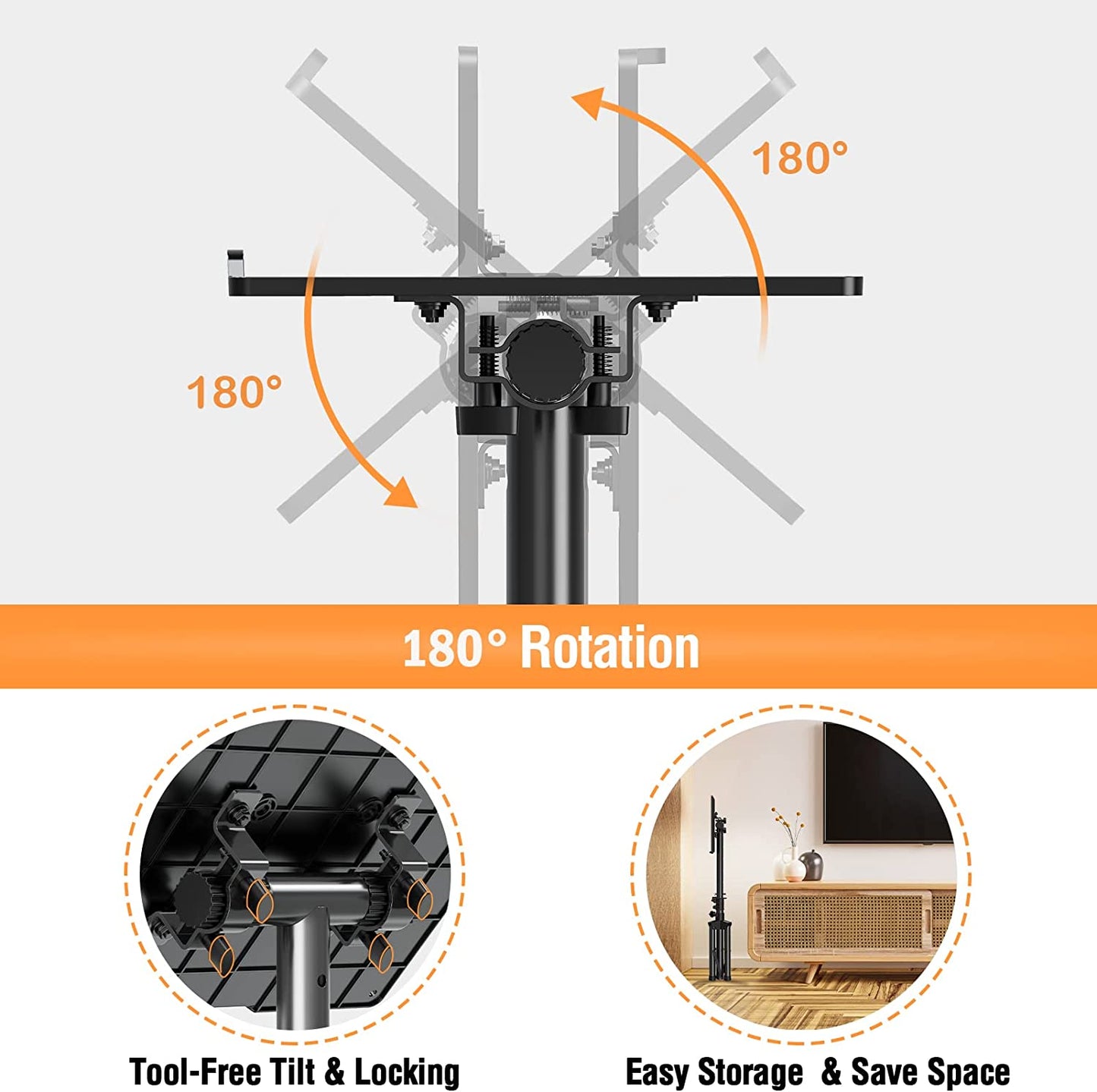 Smatto Tripod Projector Stand with Phone Holder