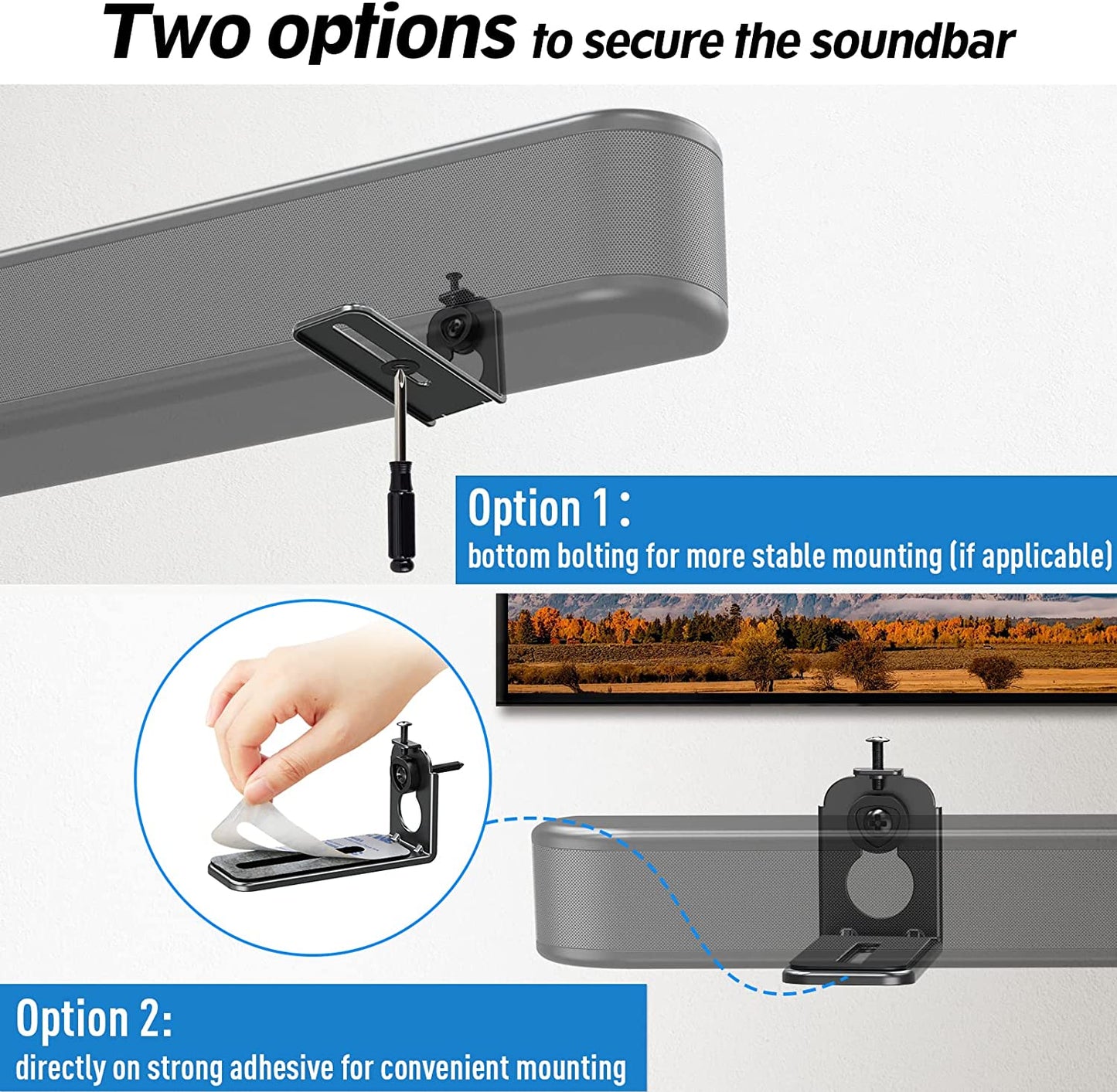 ZIMILAR Universal Soundbar Wall Mount Bracket