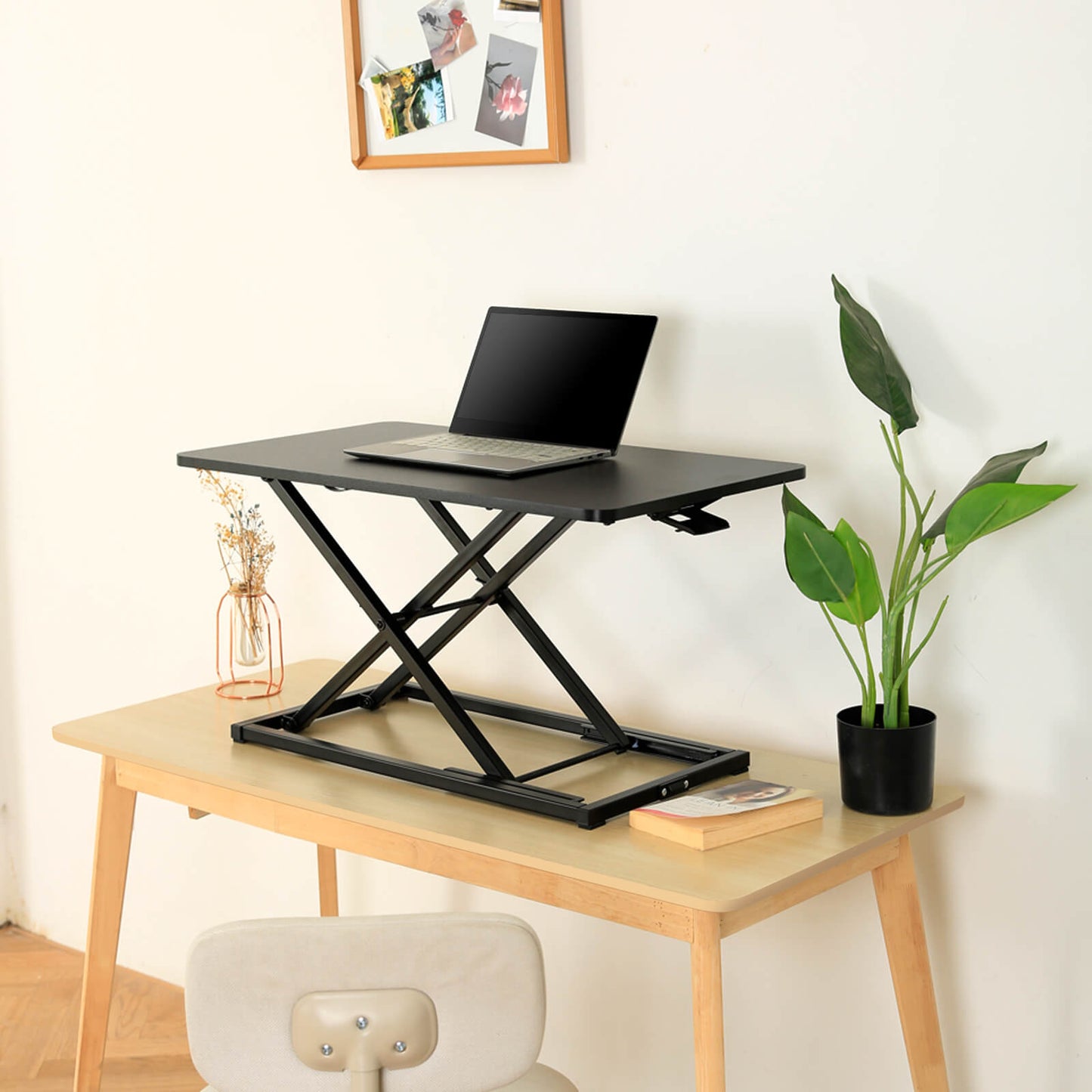 30.7" Height Adjustable Stand Up Desk with Gas Spring