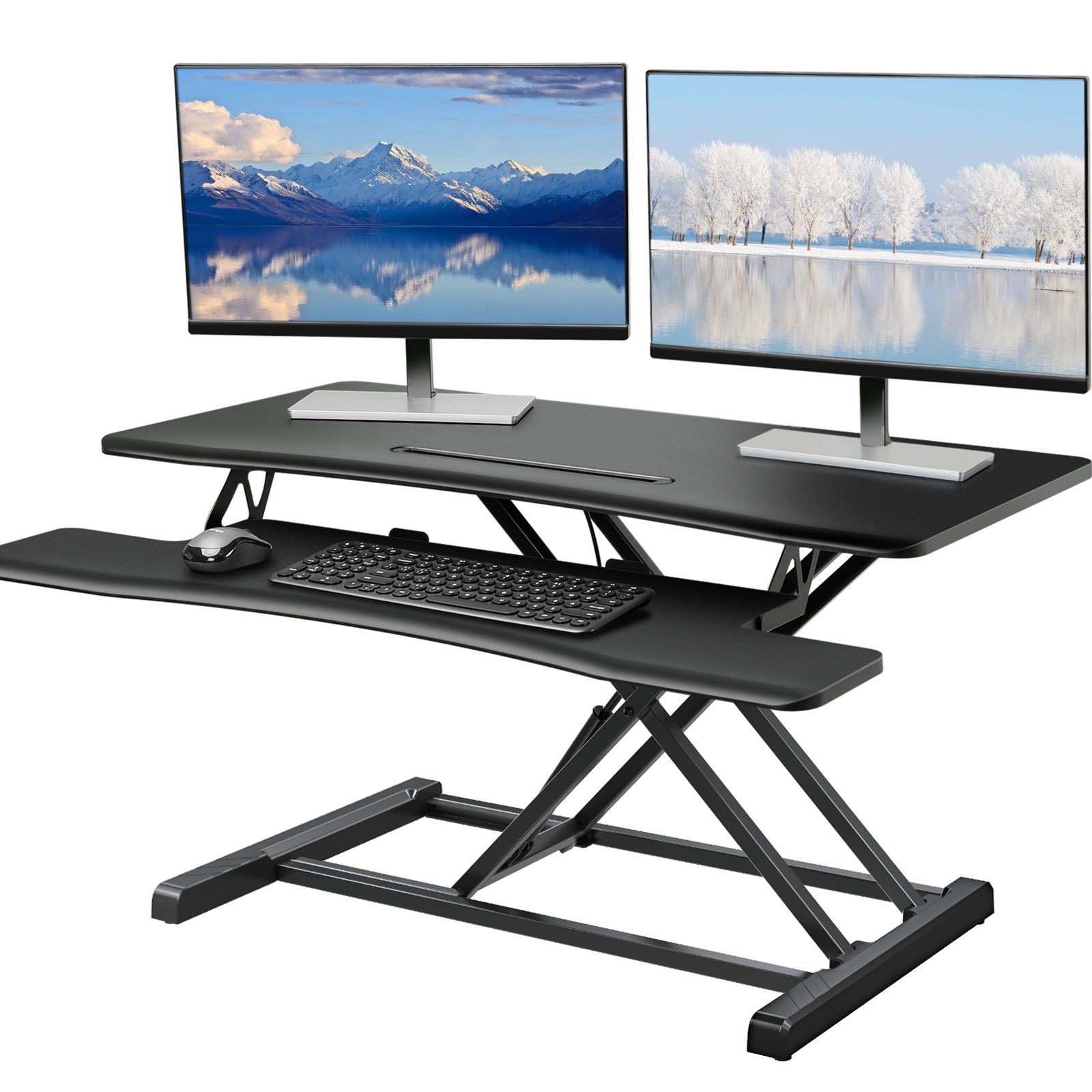 WOKA Stand Up Desk Converter with 37.5'' Large Desktop