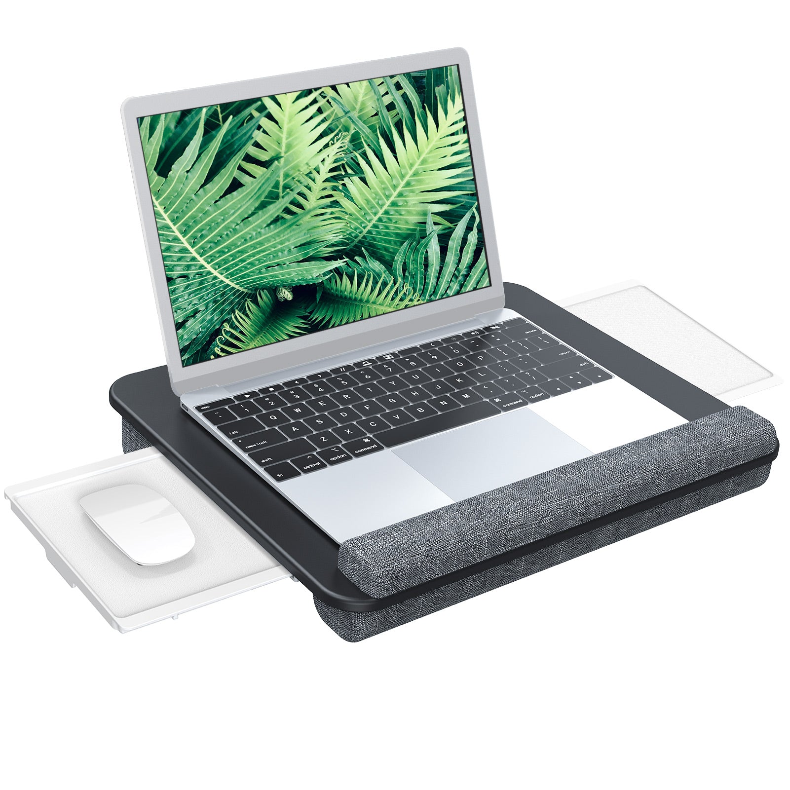 Laptop desk with online mouse pad