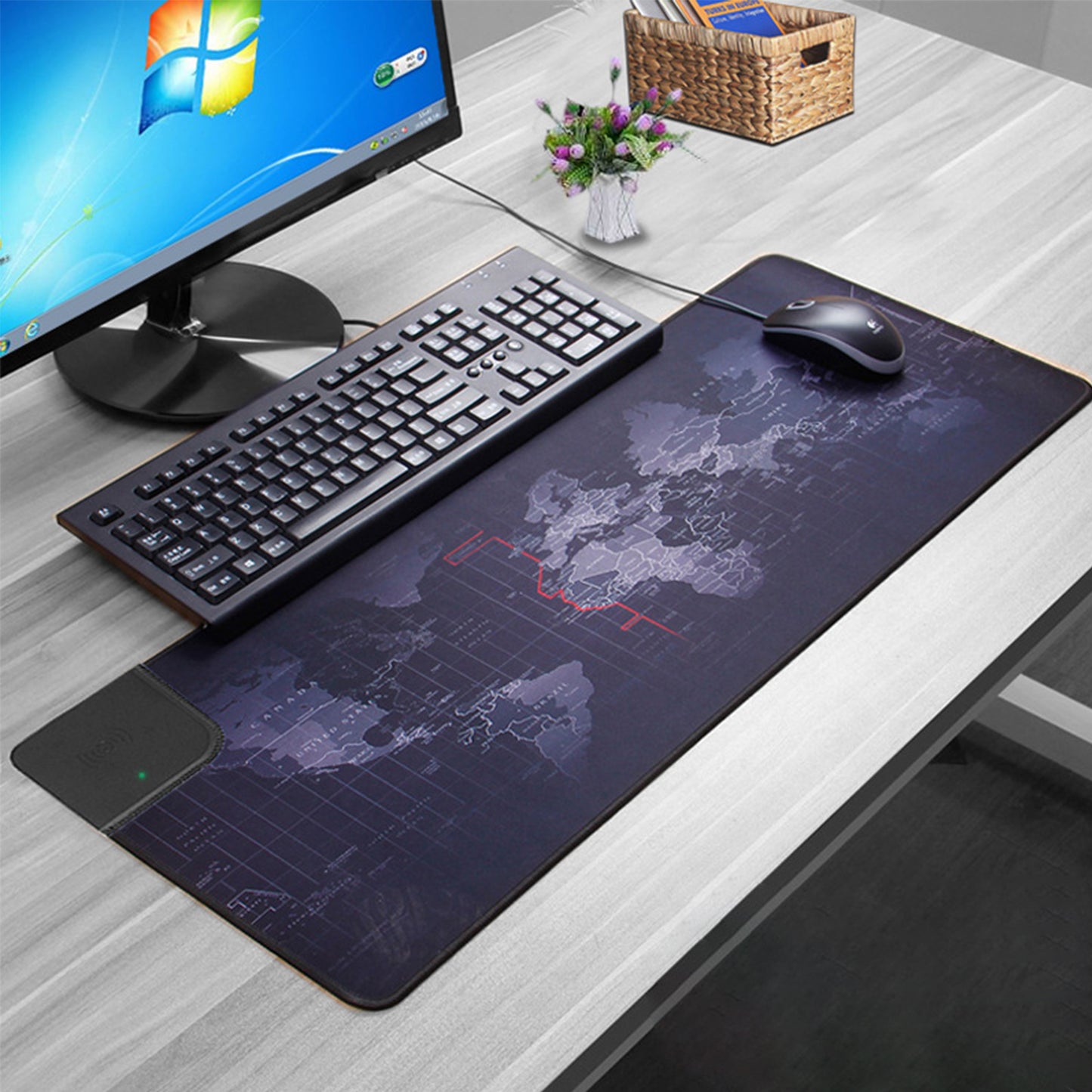 Gaming Mouse Pad with Wireless Charger