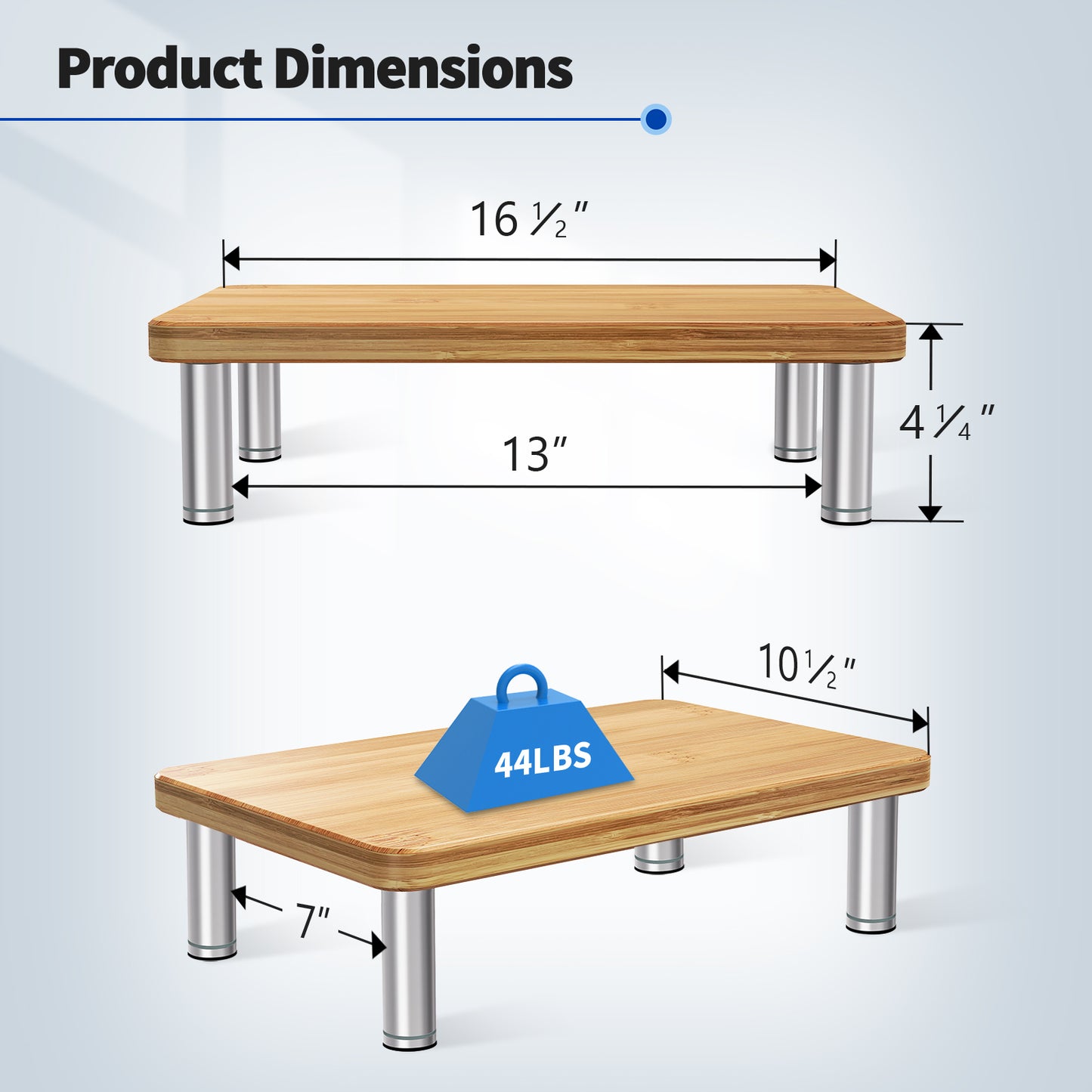 Bamboo Monitor Stand Riser