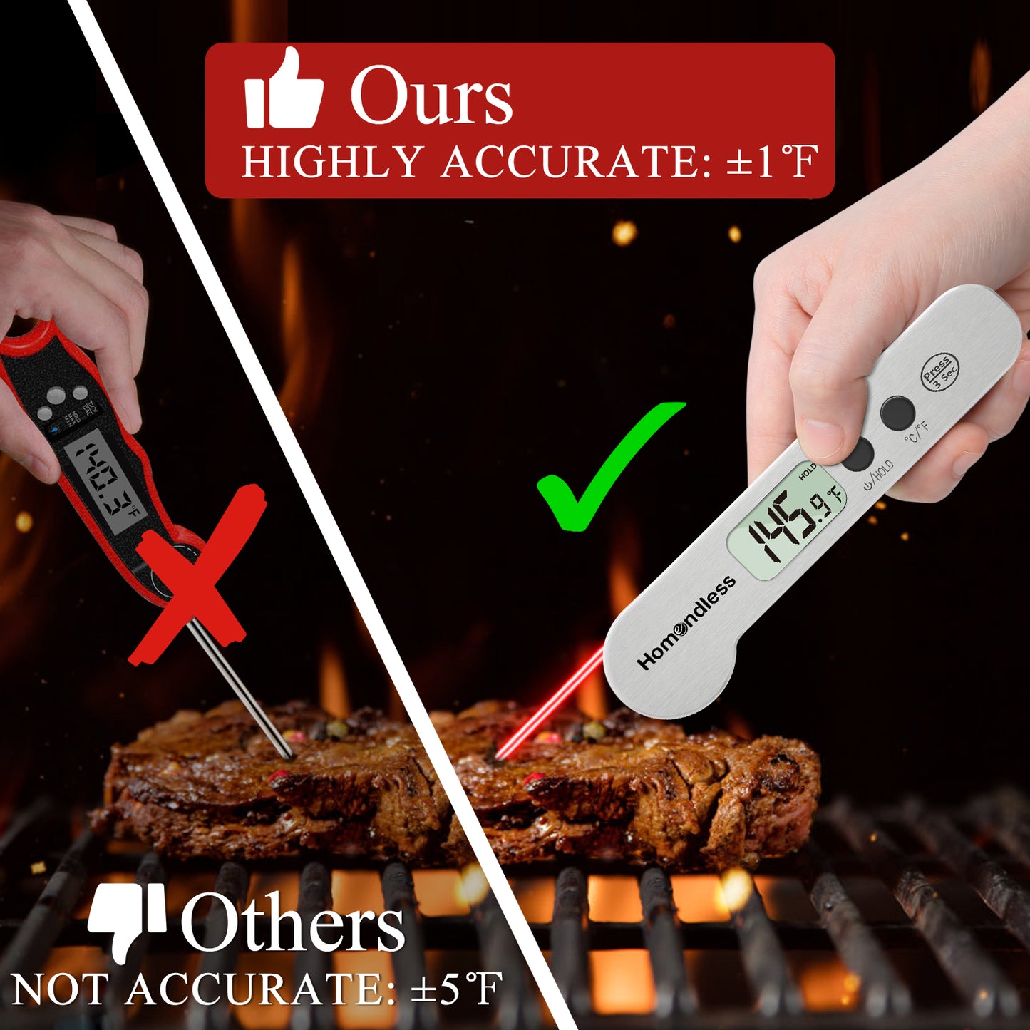Silver Meat Thermometer