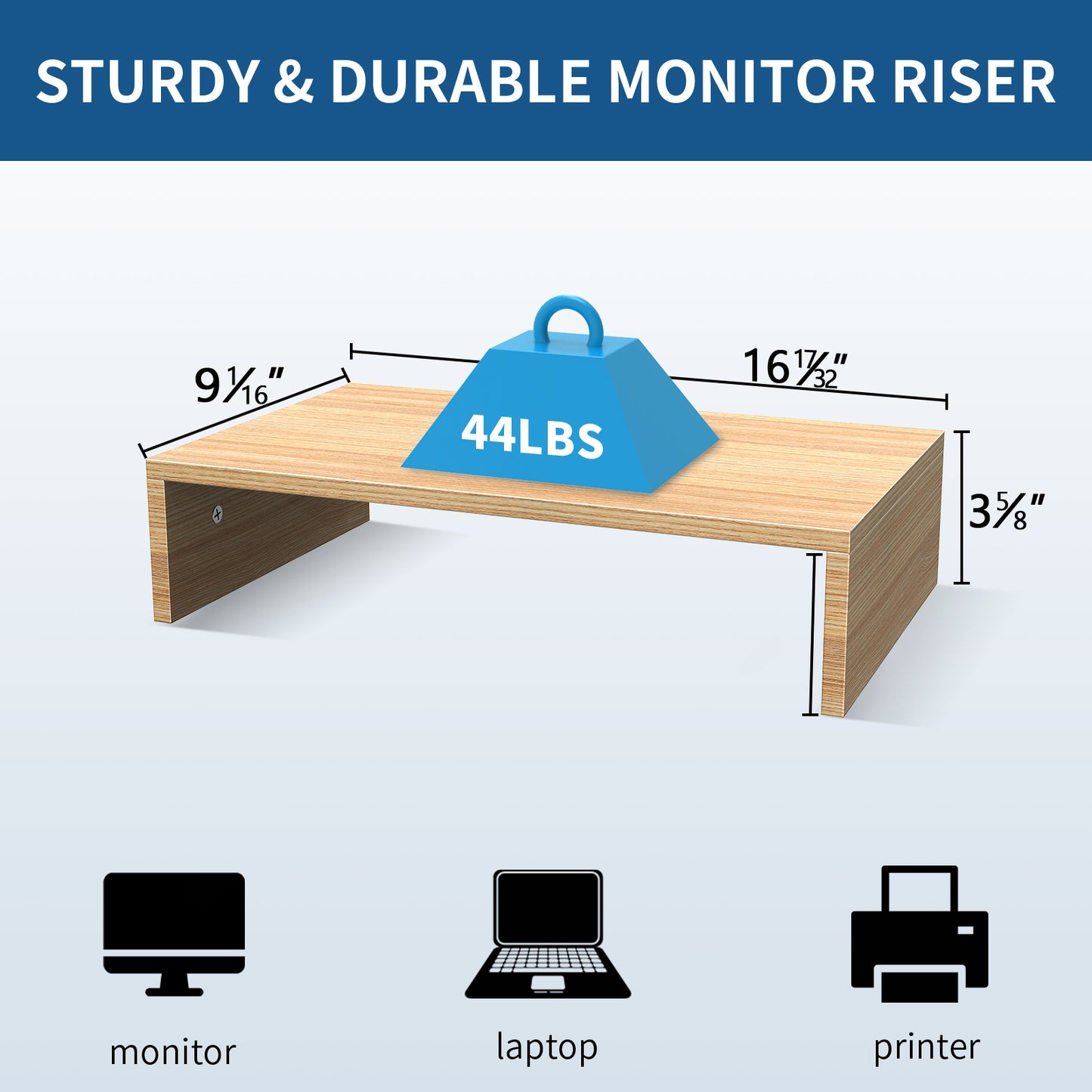 Wooden Monitor Riser