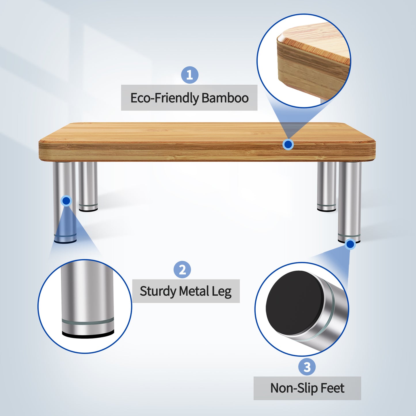 Bamboo Monitor Stand Riser