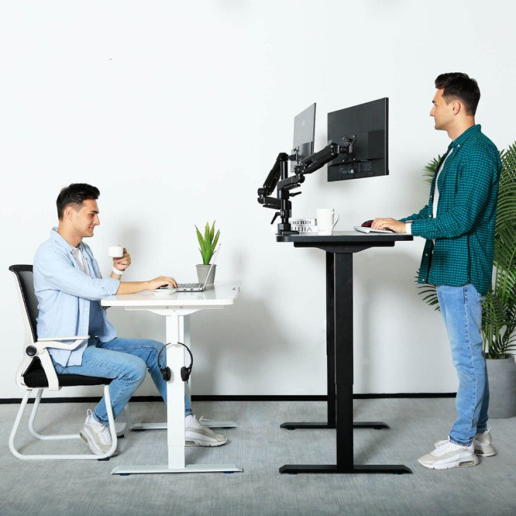 Black sit to stand desk free to sit or stand