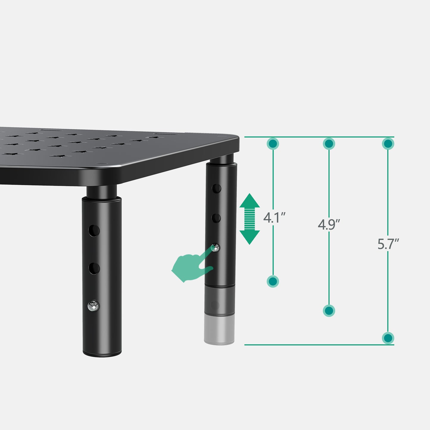 Adjustable Monitor Riser With Pen Slot