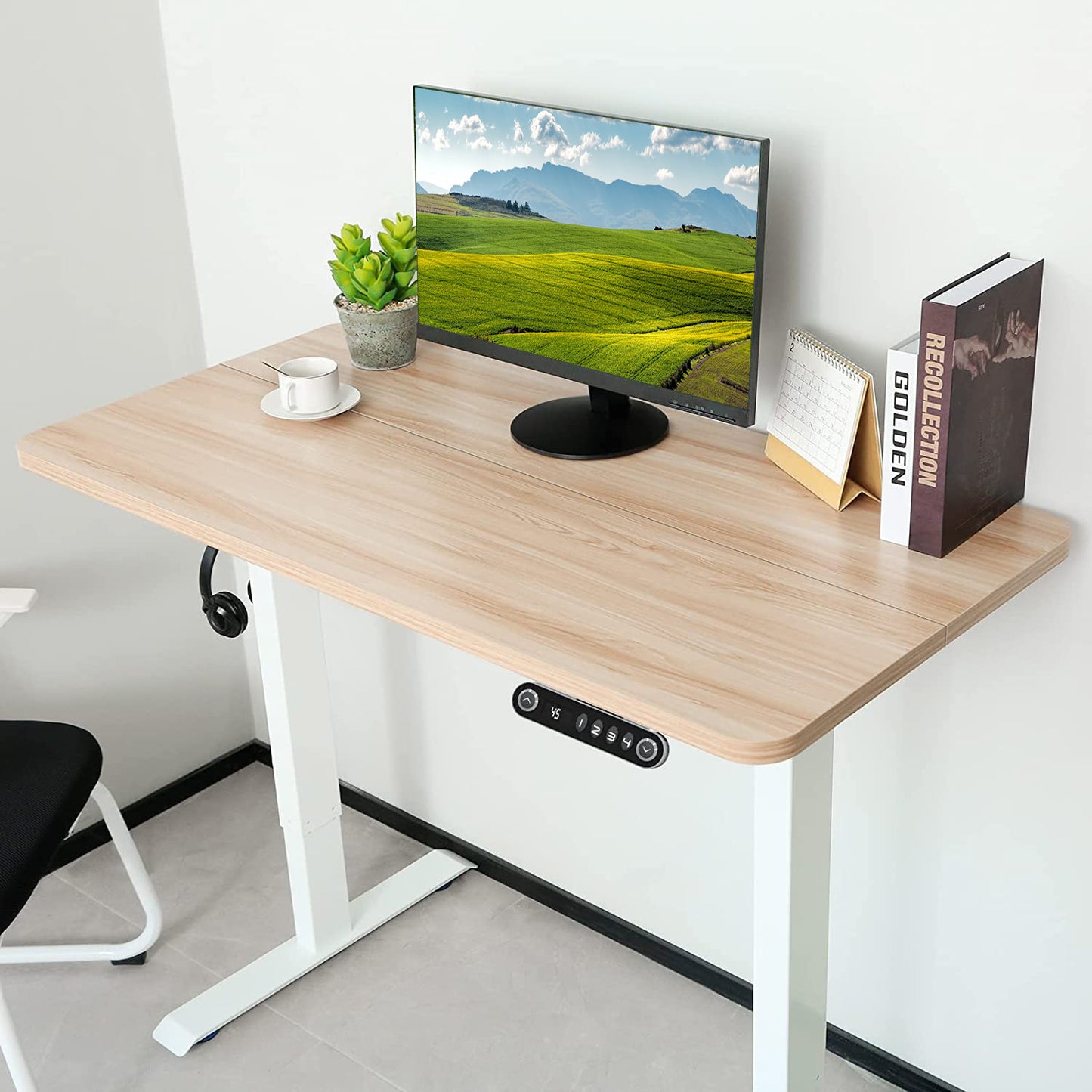 Oak standing desk for home office