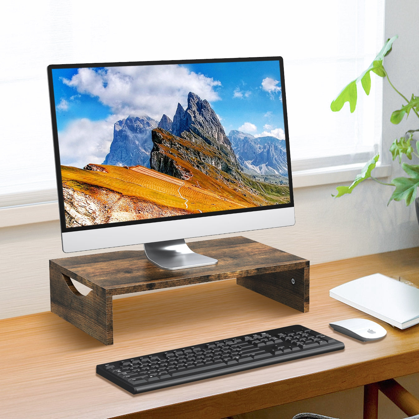 Wood Monitor Riser for Desk