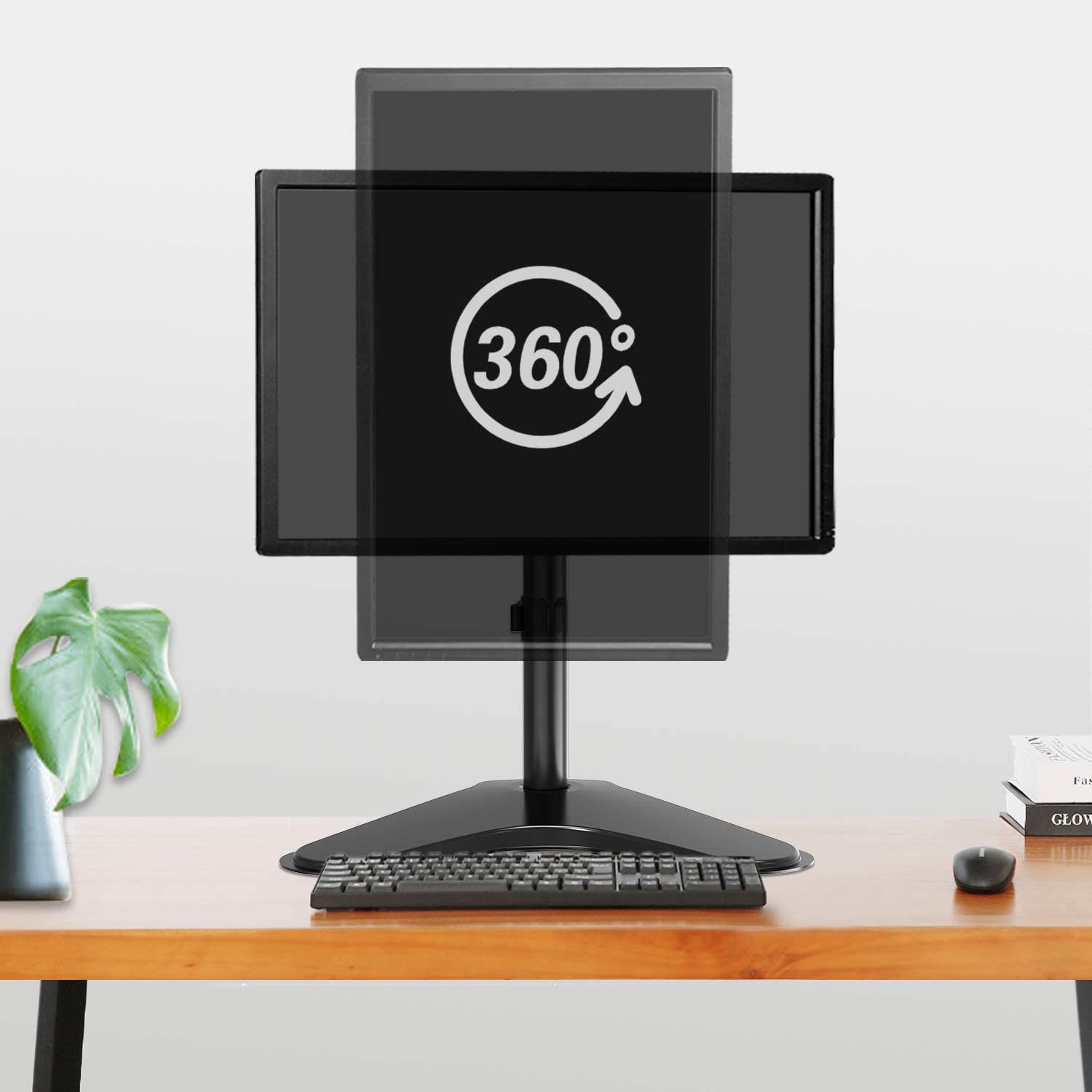 freestanding monitor mount stand with 360° rotation