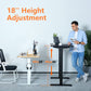 Oak height adjustable sit stand desk
