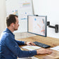 Single Arm monitor wall mount helps organize your desk