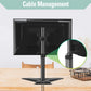 Single Arm monitor desk stand with cable management to organize the wires
