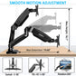 Dual Arms articulating monitor desk arm for smooth motion adjustment