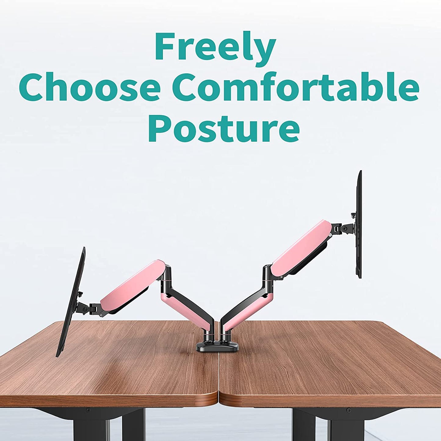 Dual Arms monitor holder freely choose an ergonomics and comfortable posture