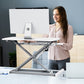 height adjustable standing desk converter White