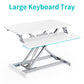 desk riser with a large keyboard tray White