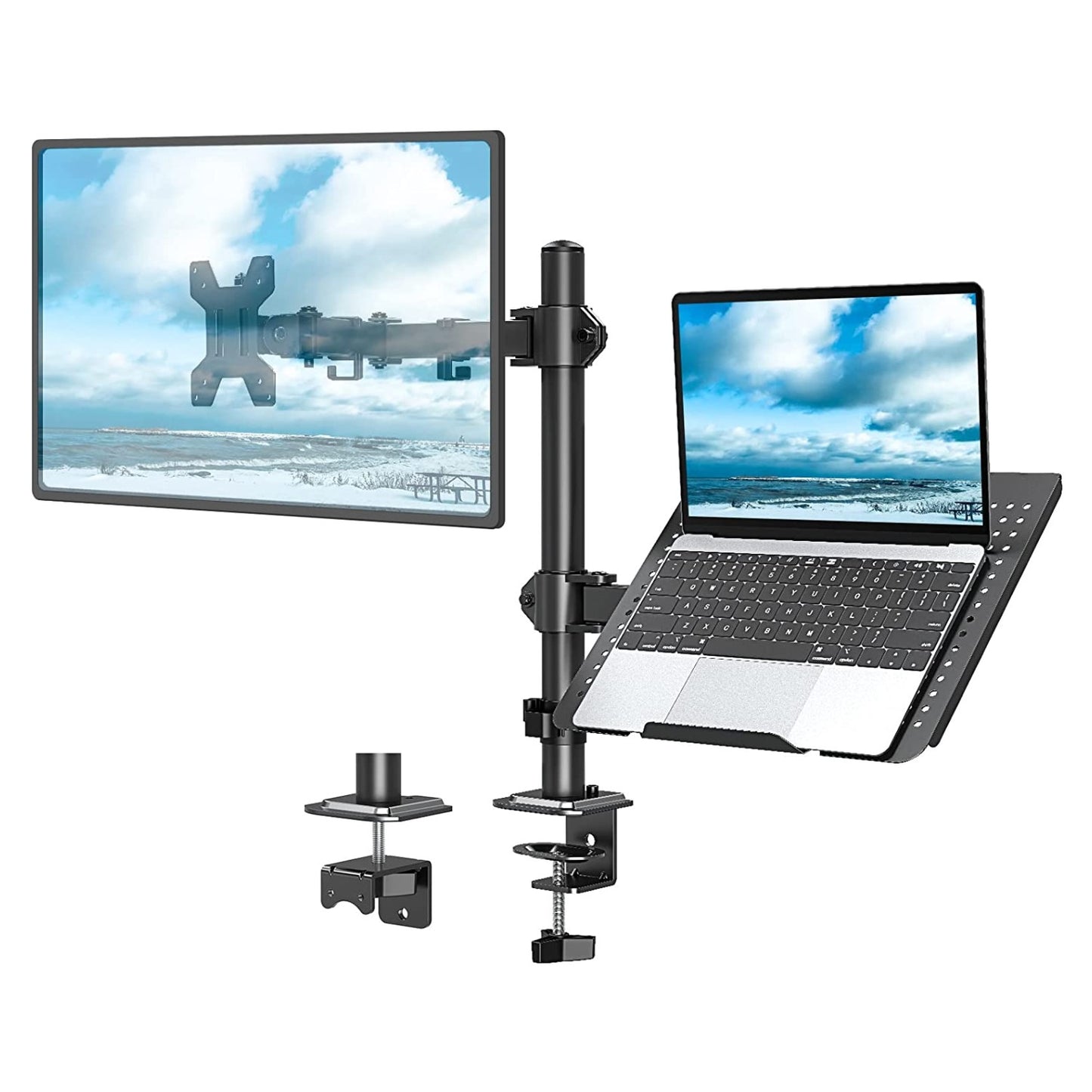 Laptop and Monitor Mount for 13''-32'' Monitors and 17'' Notebook