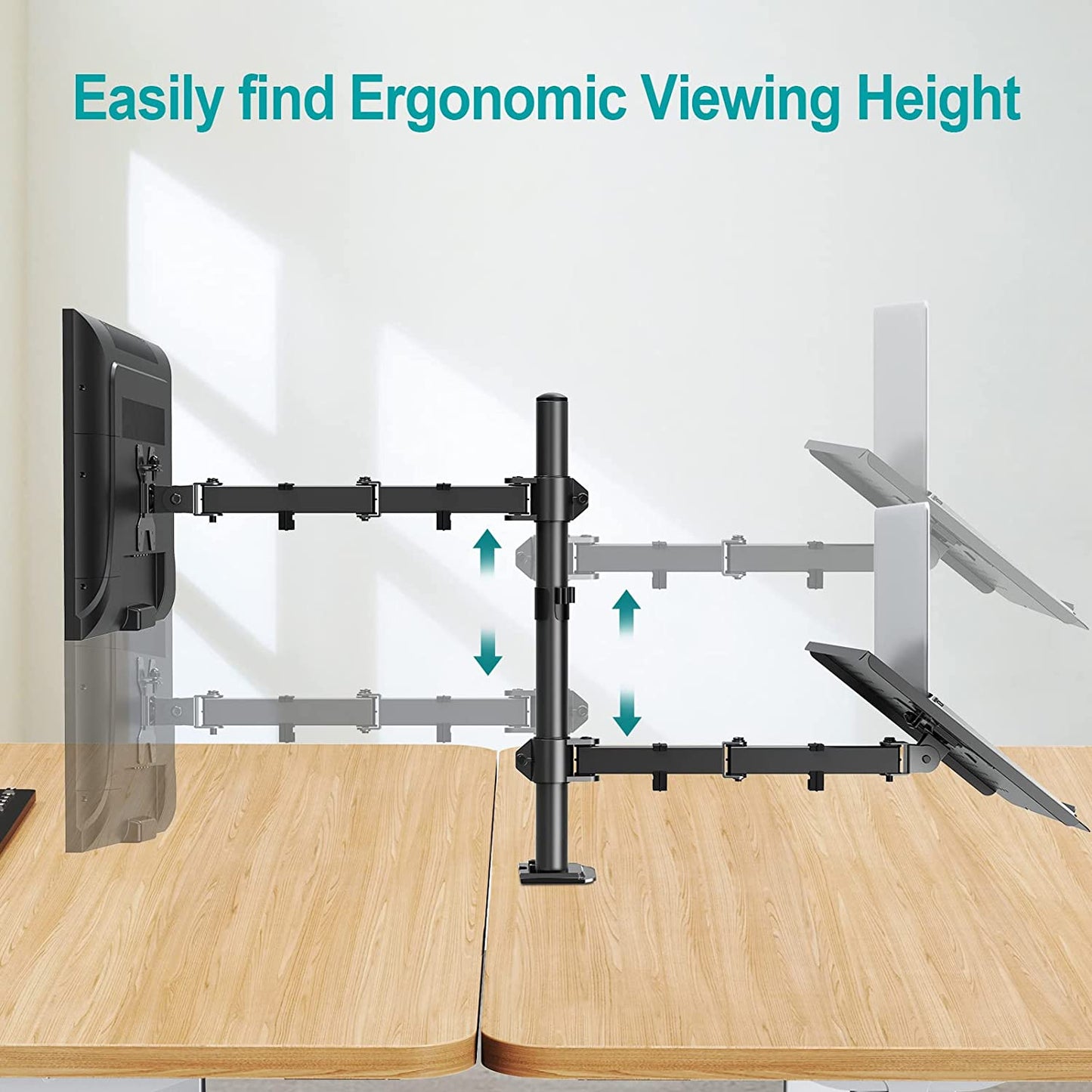 Laptop and Monitor Mount for 13''-32'' Monitors and 17'' Notebook