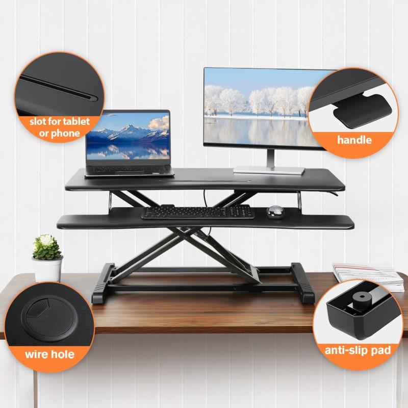 declutter your desk with stand up desk converter