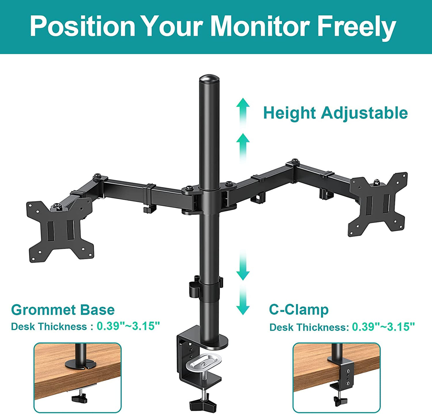 Adjustable Monitor Desk Mount