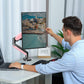 Single Arm pink monitor arm for home office