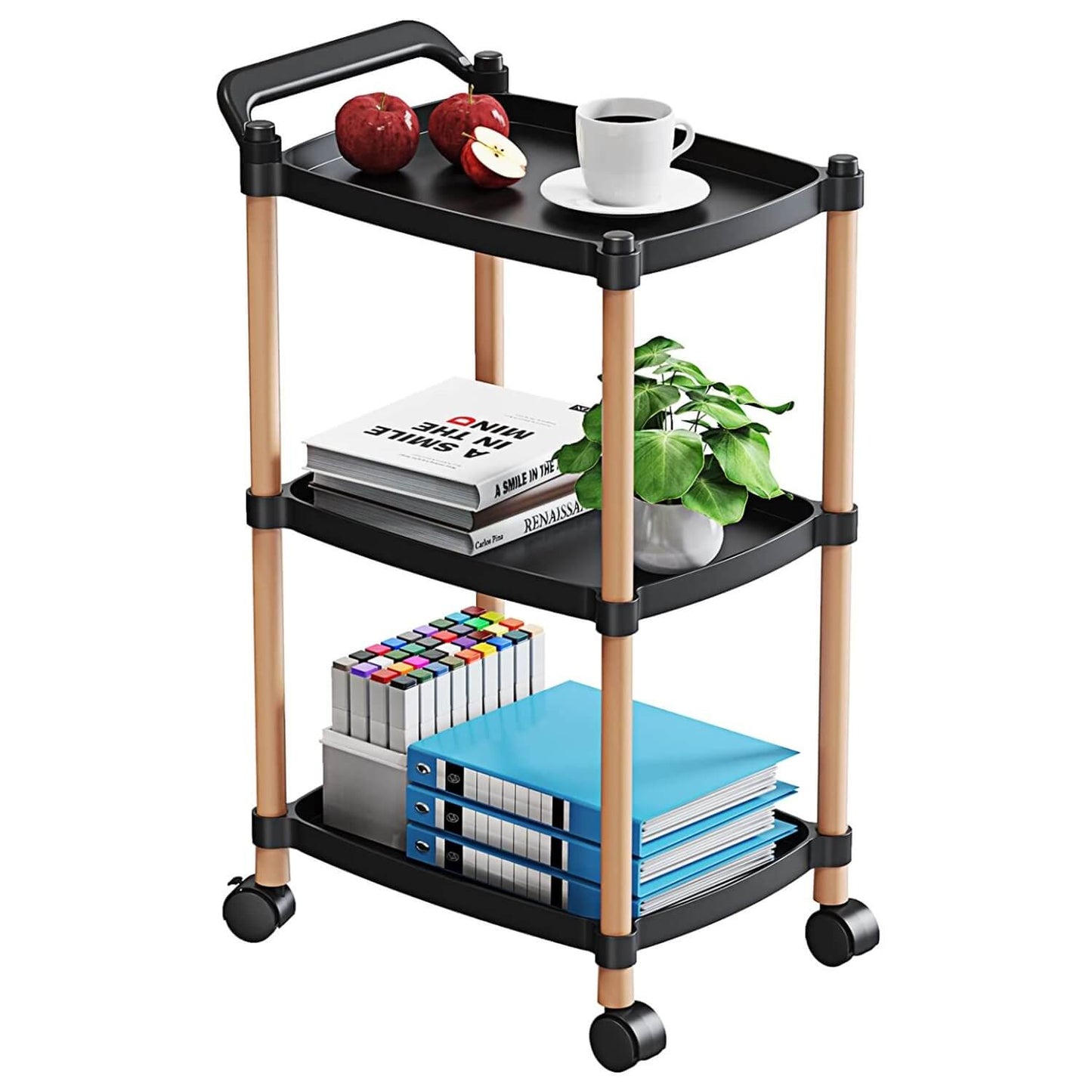 3 Tier Rolling Cart with Handle