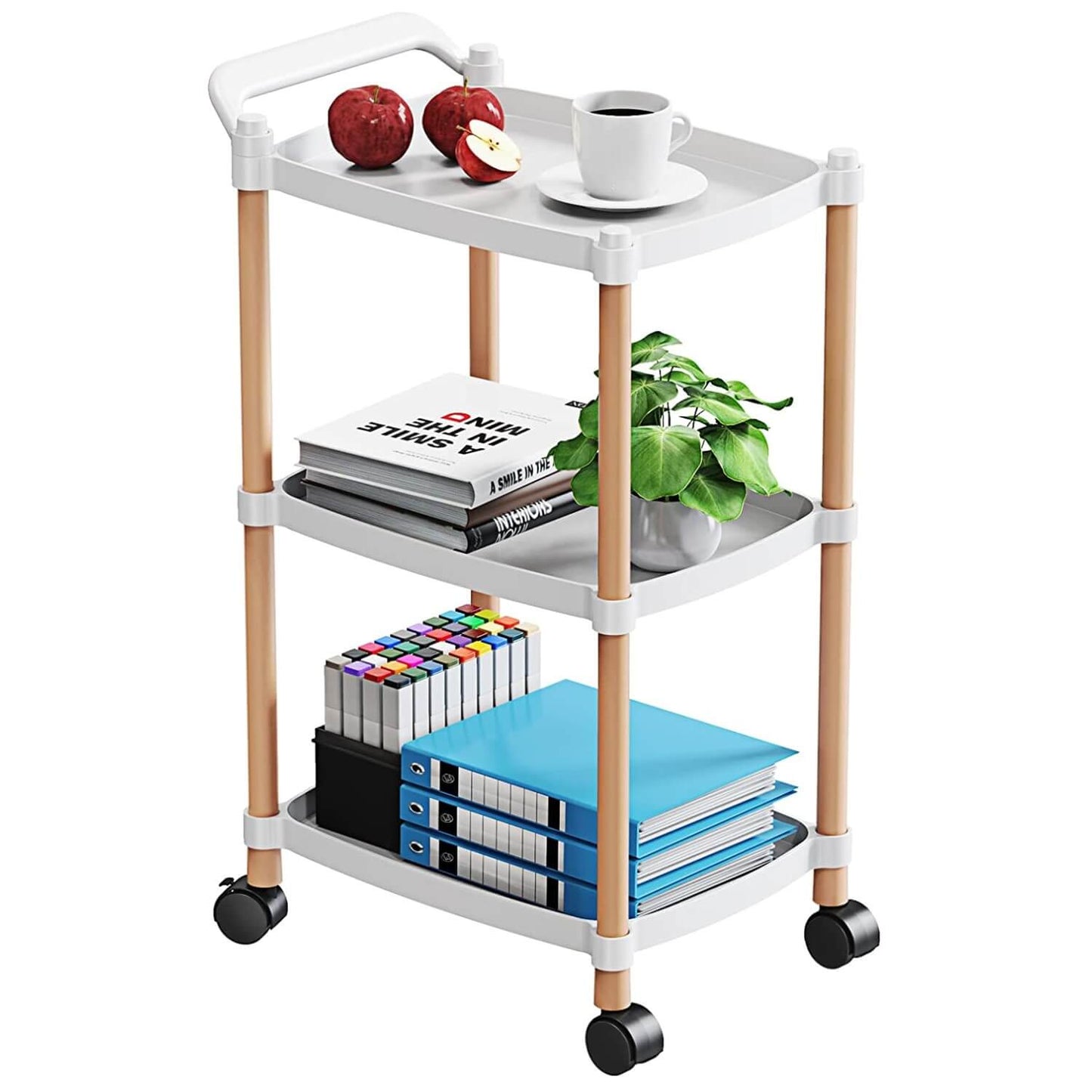 3 Tier Rolling Cart with Handle